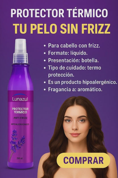4 Botellas Lunazul Protector Capilar Termico
